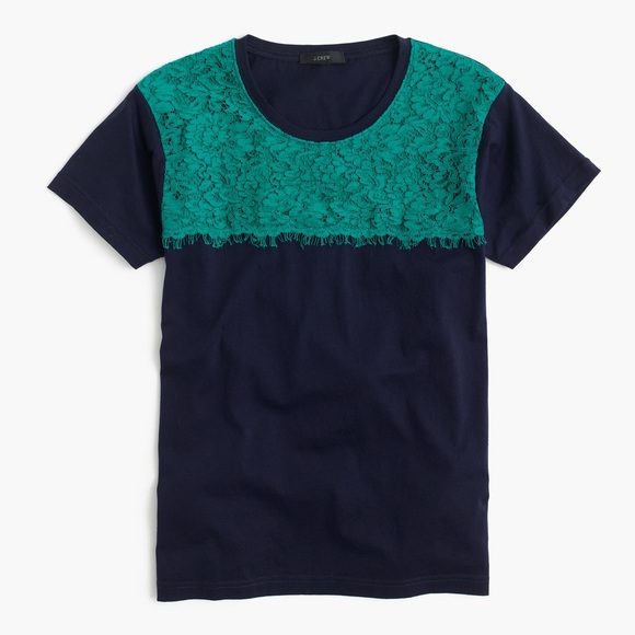 J. Crew Tops - {J. Crew} Lace T-shirt